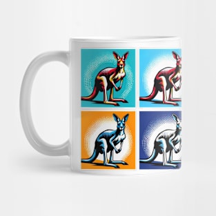 Kaleidoscopic Kangaroo: A Pop Art Wildlife Masterpiece Mug